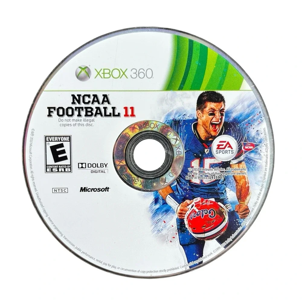 NCAA Football 11 Microsoft Xbox 360 X360 Game Sports Disc Only Tim Tebow Cover